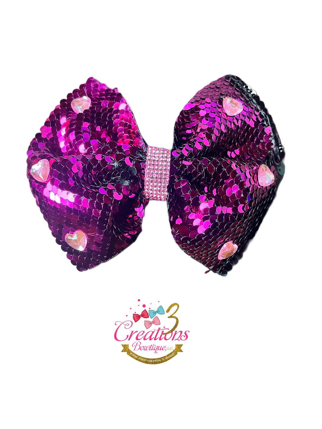 Glitter Pink sequin hearts