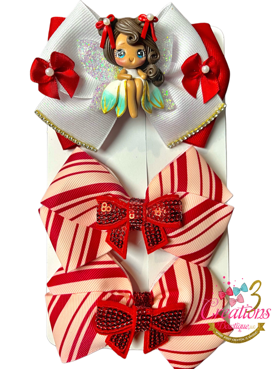 Christmas fairy bow set