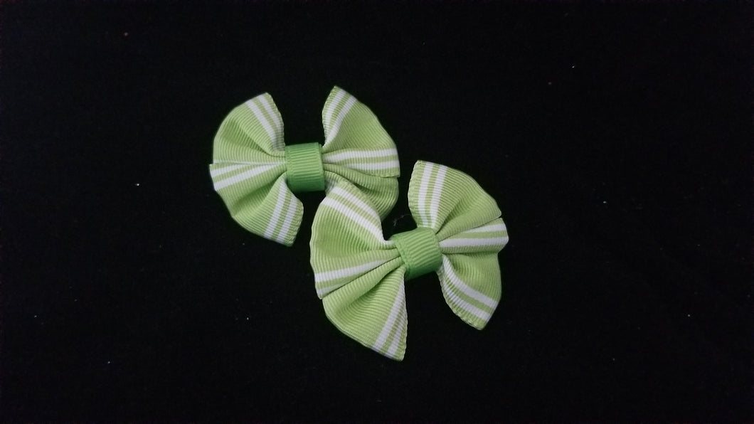 Lime green pinwheel bows