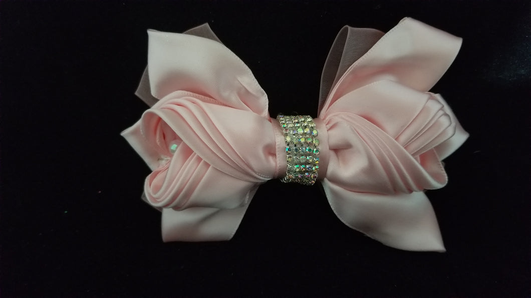 Rhinestone rose bow