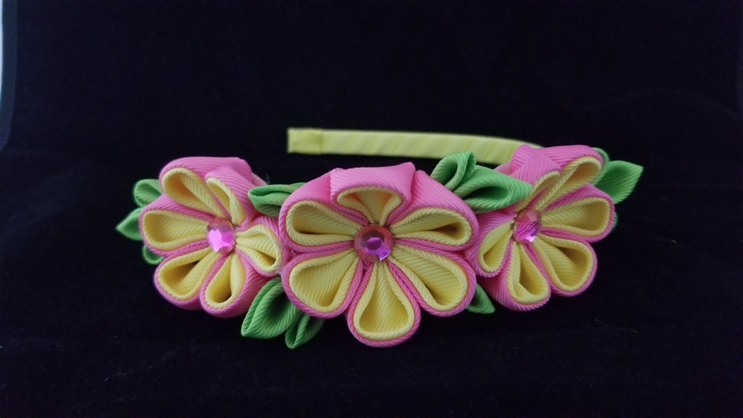 Rounded Petal kanzashi headband