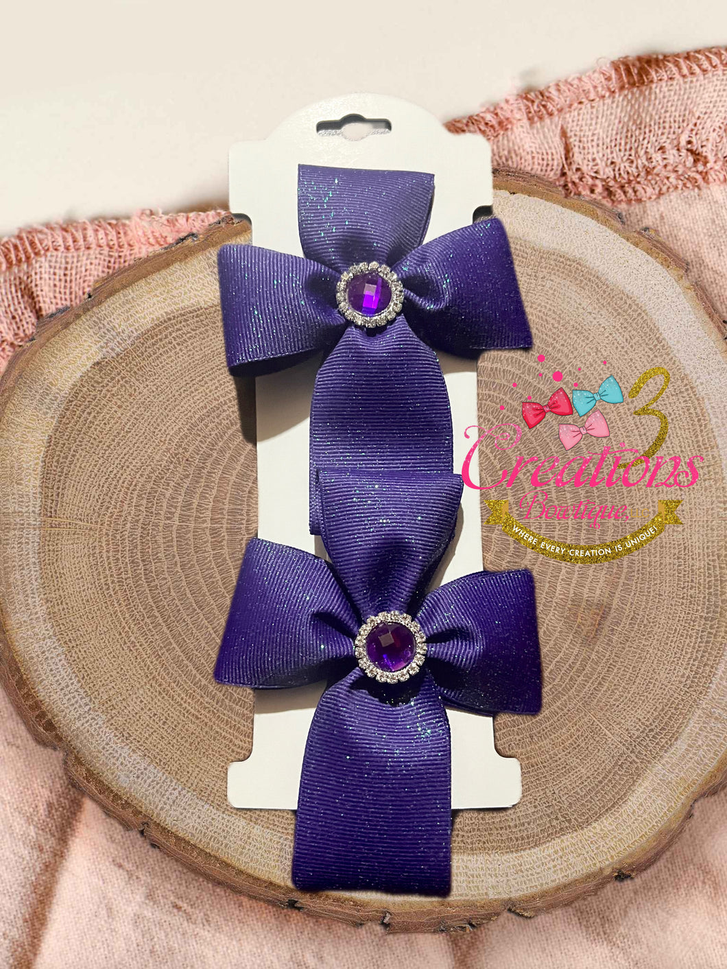 Purple glitter cross