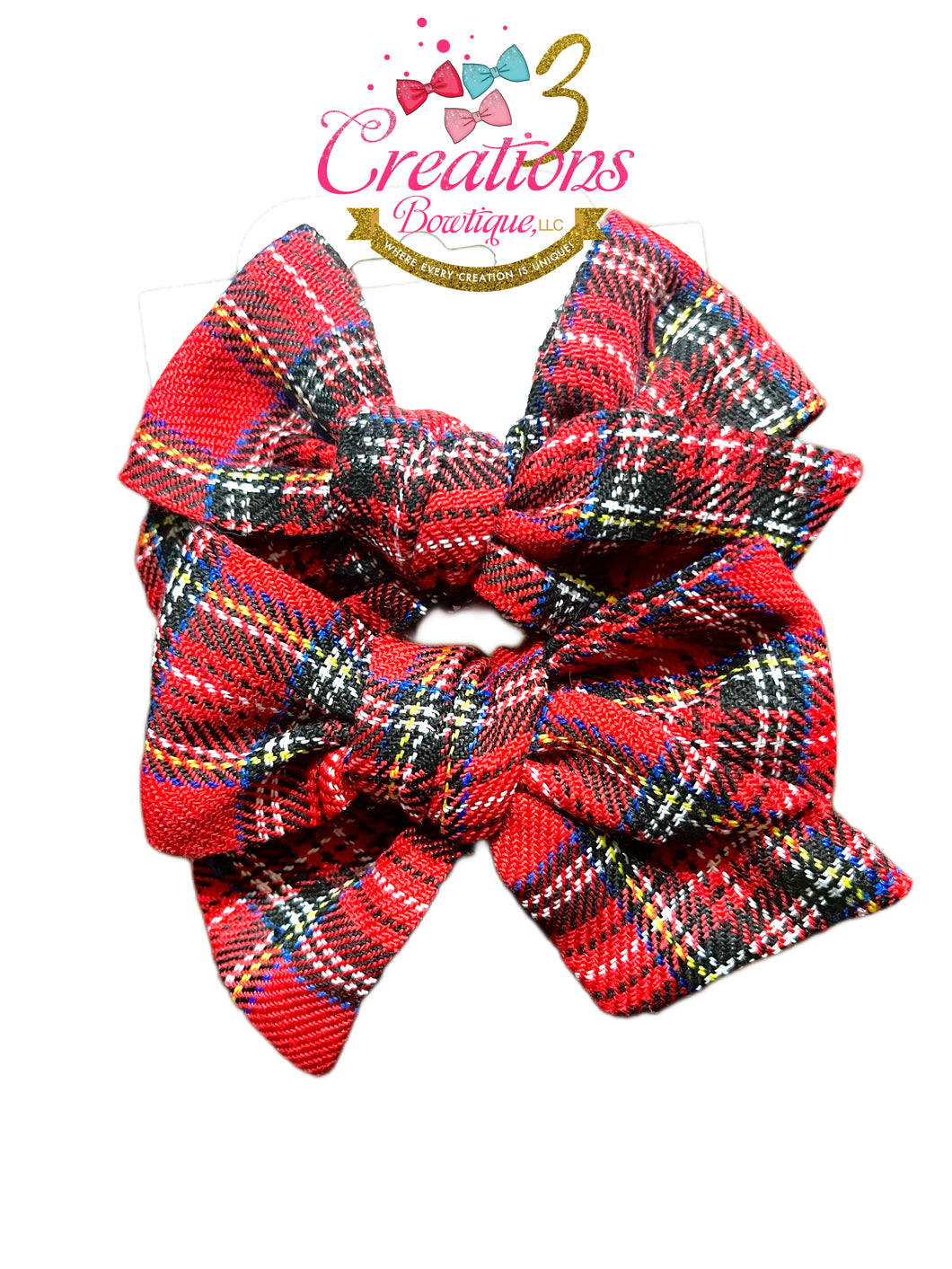 Red plaid fabric tartan set