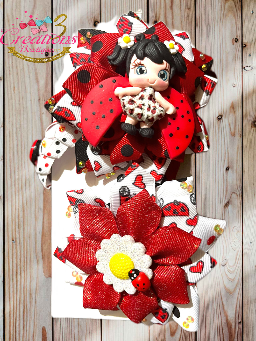 Ladybug girl bun wrap