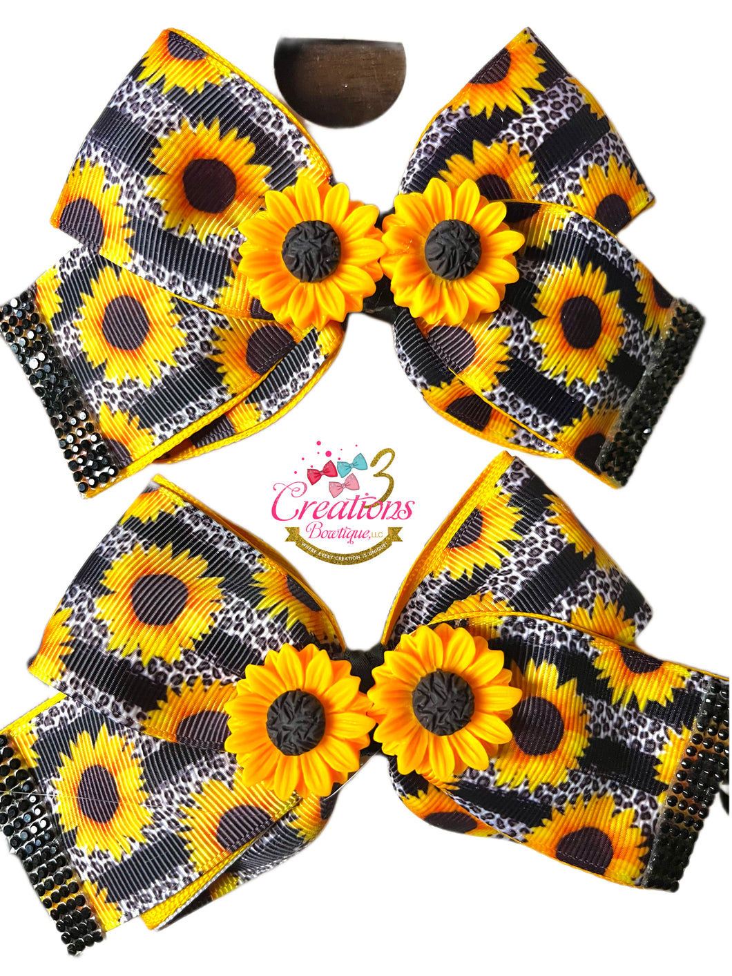 Sunflowers w/ black and white leopard