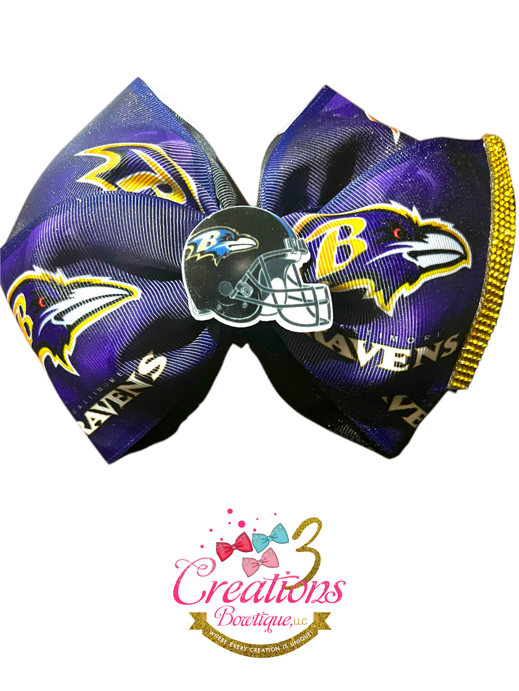 Inspired Baltimore Ravens pinch bow