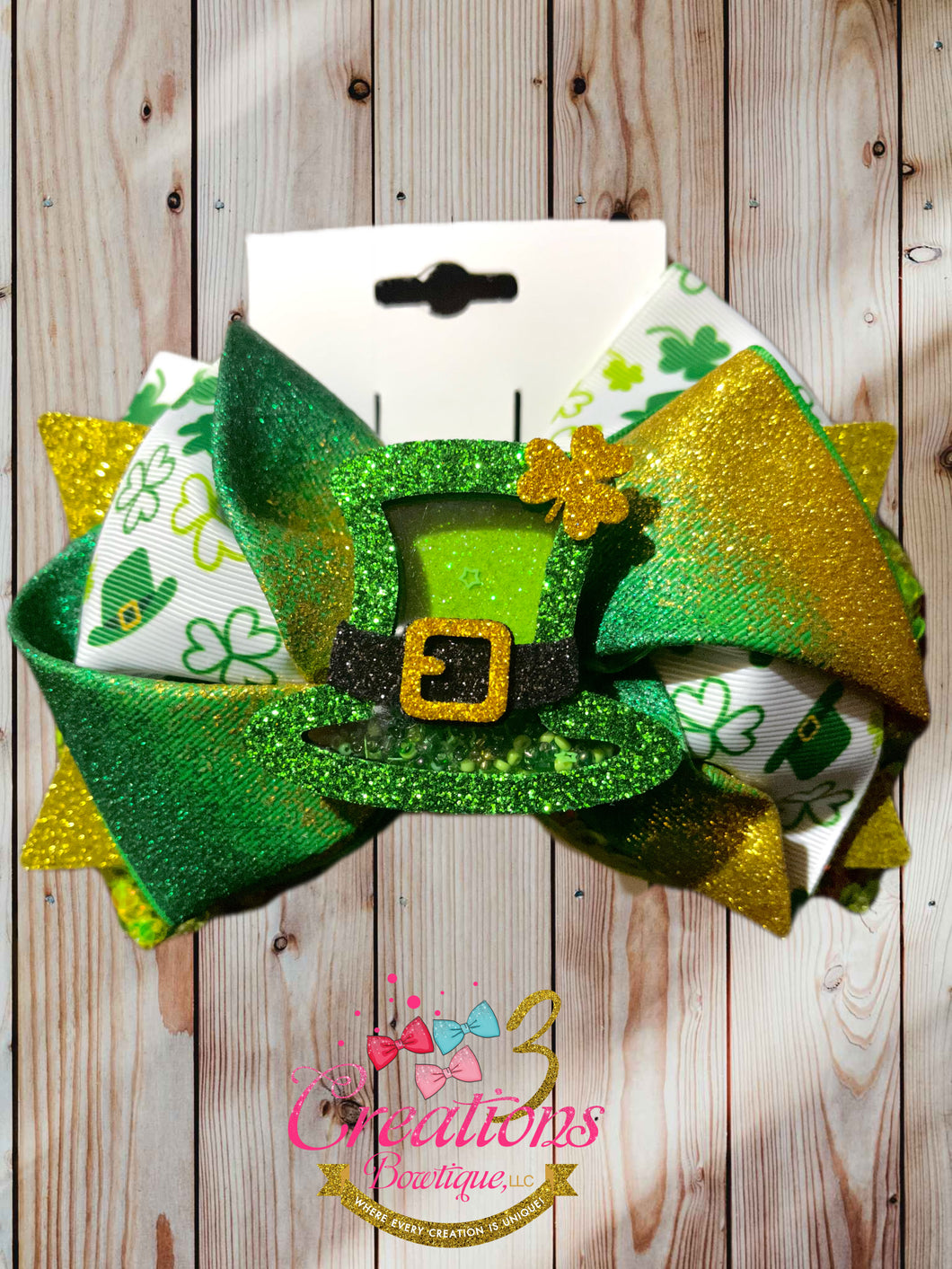 Irish hat shaker hair bow