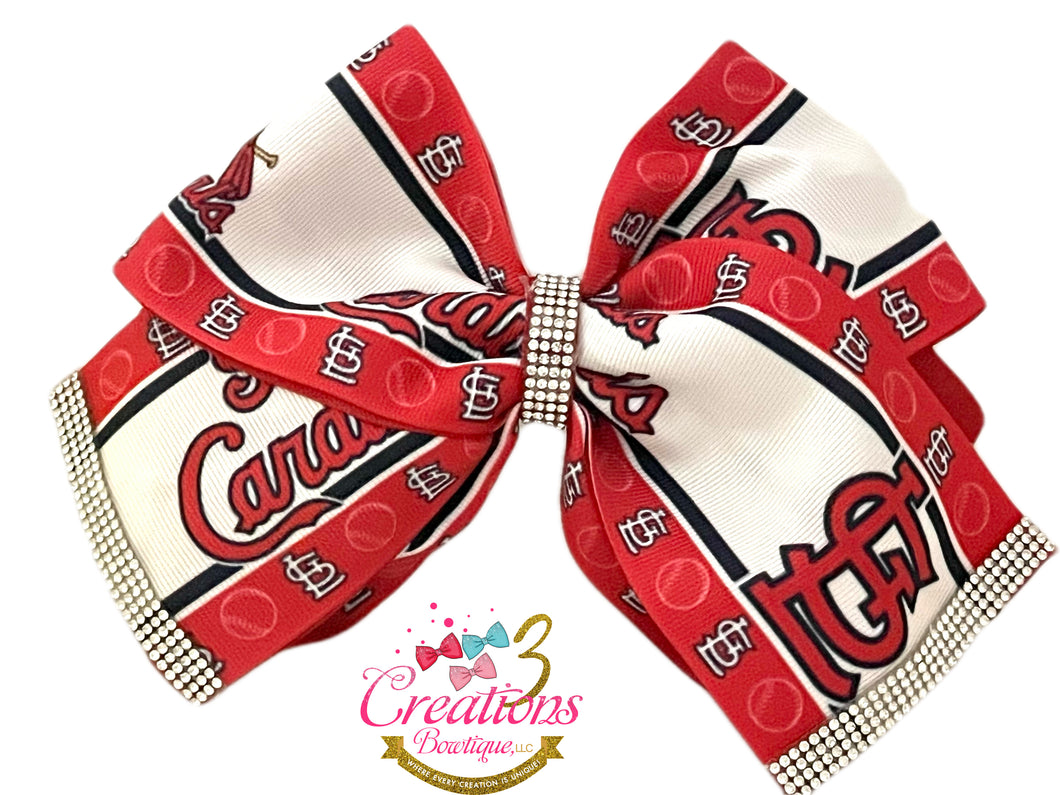 St. Louis Cardinals Baseball hair bow