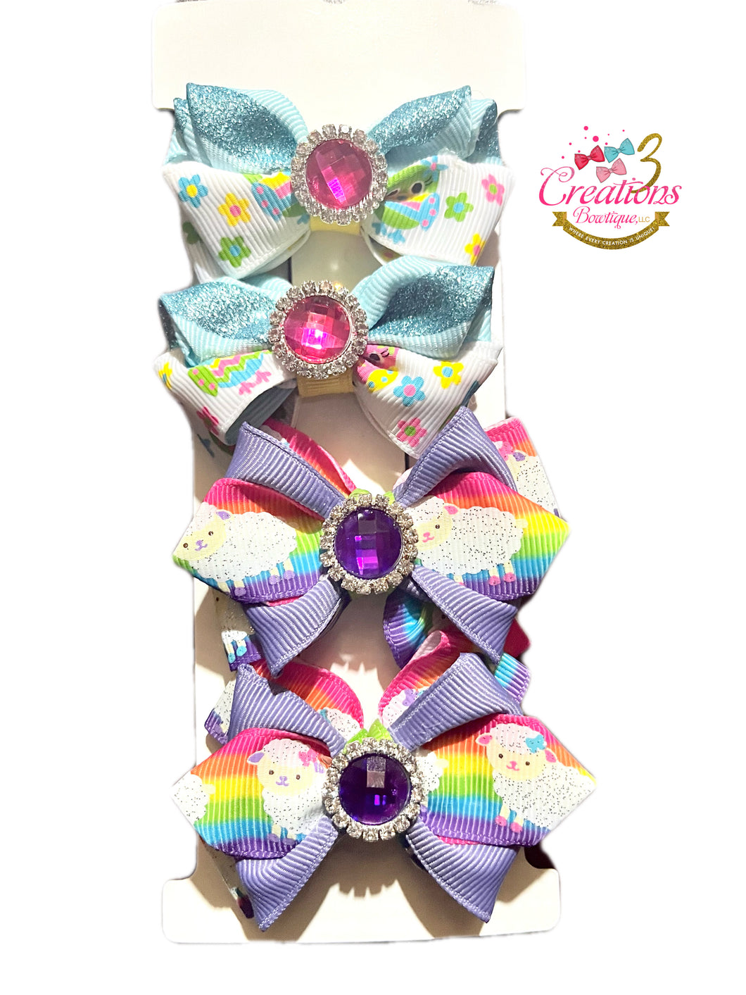 Spring baby/toddler hair bow set